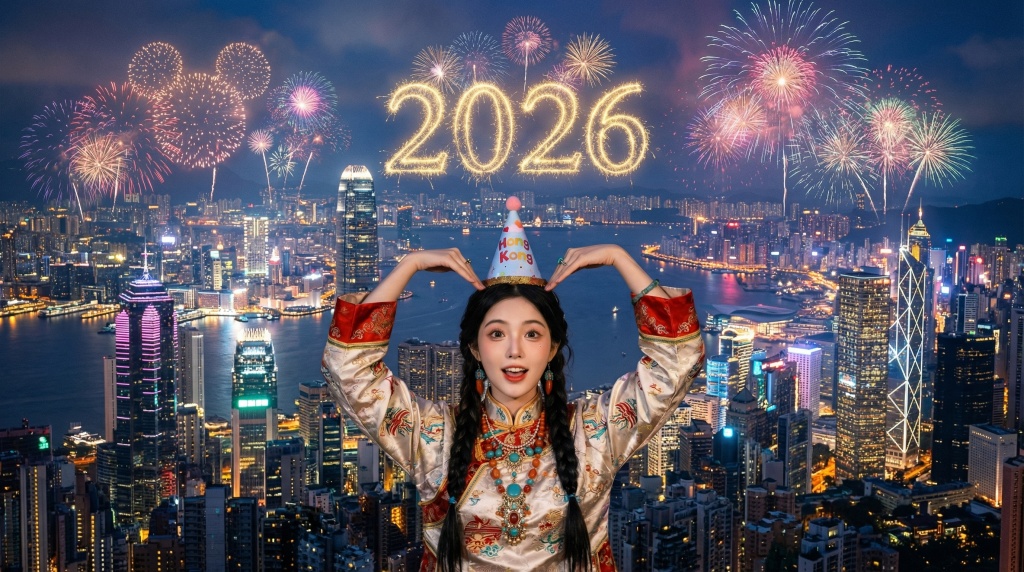 2026跨年拍照神器：上传照片生成城市夜景烟花电影镜头，支持正面/背面视角城市切换，比PS省钱省时省力