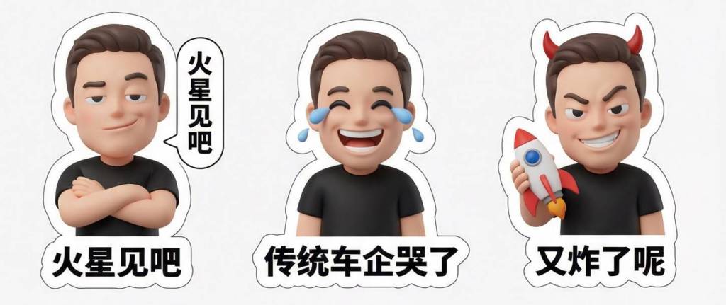 职场打工牛马专属表情贴纸 Prompt：用 AI 快速生成 3D 盲盒风表情包