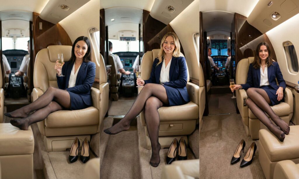 Celebrities as Flight Attendants Prompt | Luxury Private Jet Interior
