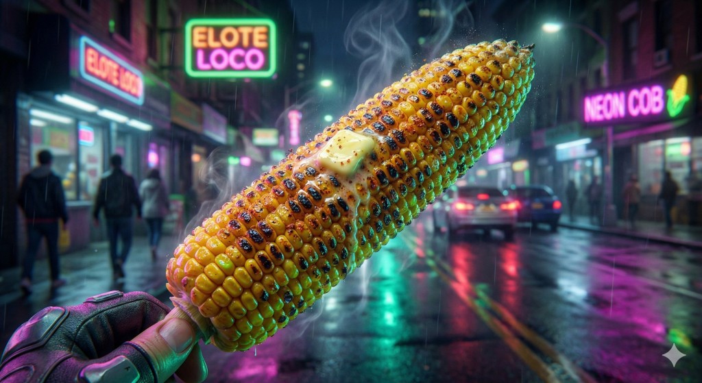 Street Food Advertising Prompt for Neon Night Food Visuals