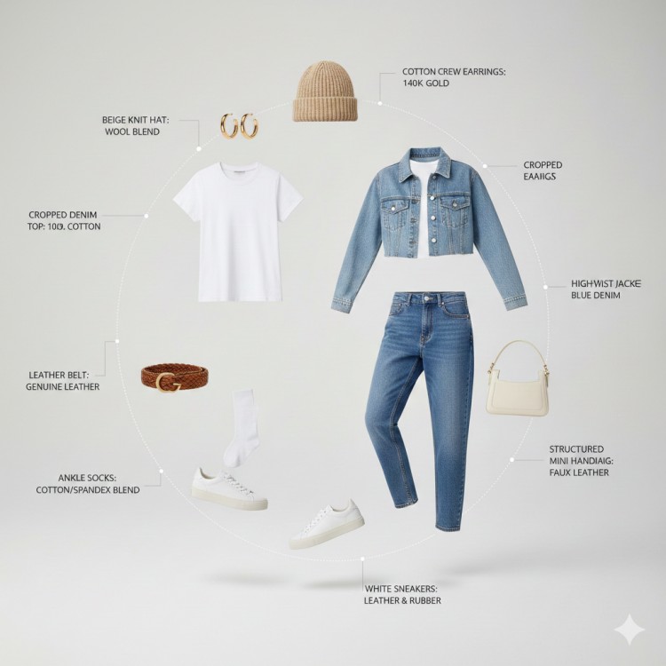 Exploded Outfit Infographic Prompt for Fashion Styling Visualization