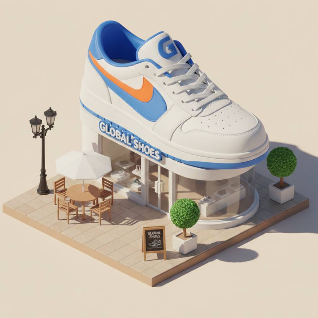 Miniature Brand Stores: Mastering 3D Isometric Dioramas