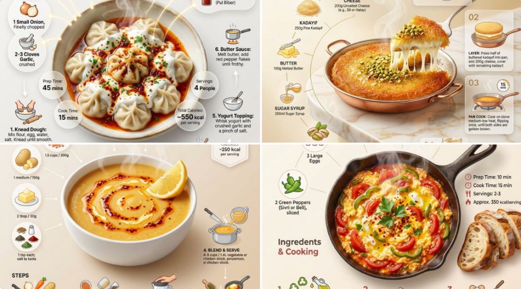 Turkish Recipe Infographic Prompt for AI Image Generation