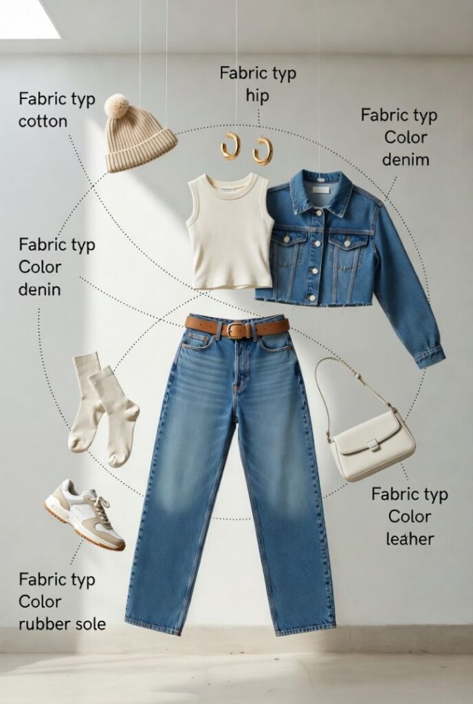 Exploded Outfit Infographic Prompt for Fashion Styling Visualization