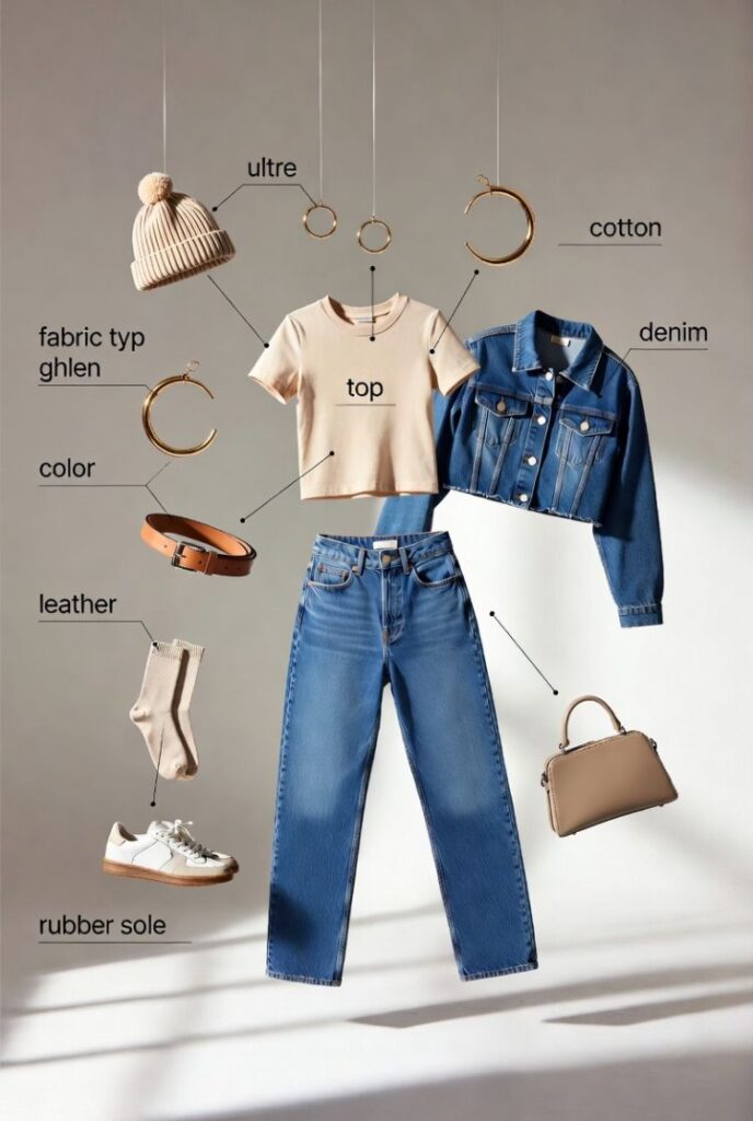 Exploded Outfit Infographic Prompt for Fashion Styling Visualization