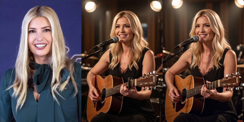 Acoustic Stage Portrait Prompt | Live Music Performance with Guitar