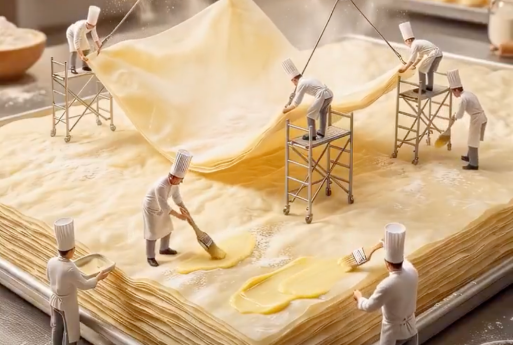 Miniature Bakery Diorama Video with Tiny Chefs – Kling AI Prompt