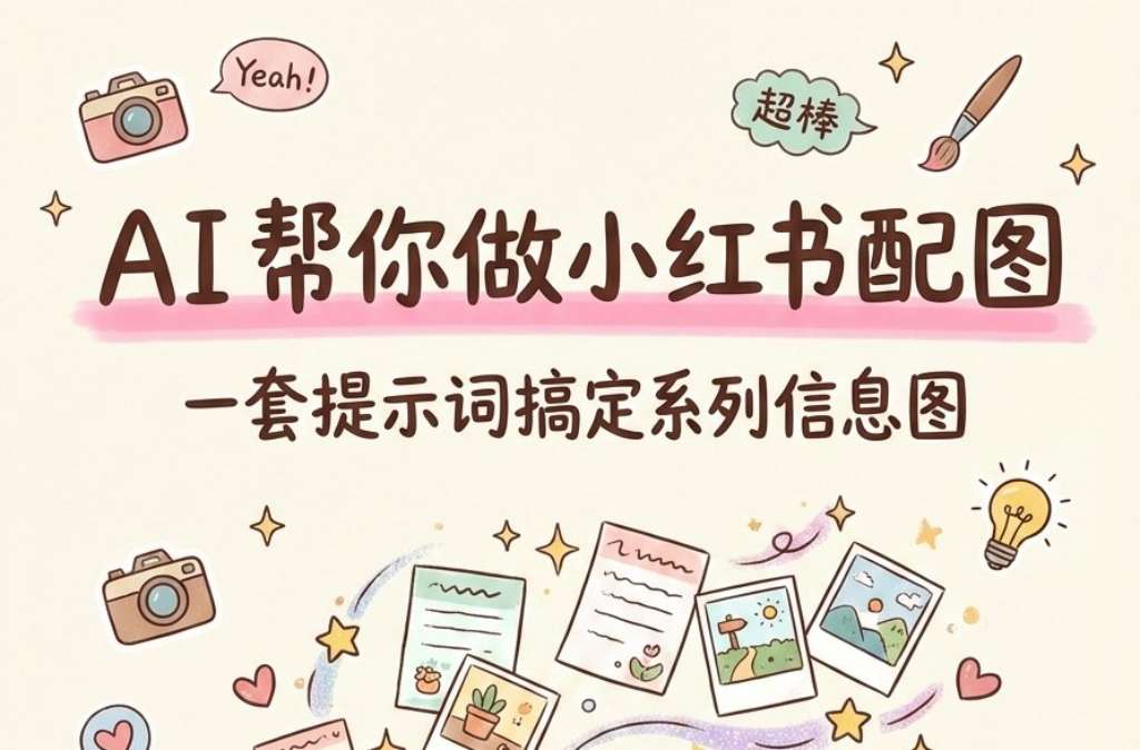 干货变爆款：利用 AI 帮你制作小红书配图 卡通系列信息图万能拆解提示词