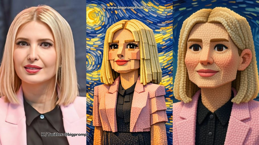 Voxel Portrait Prompt From a Reference Photo