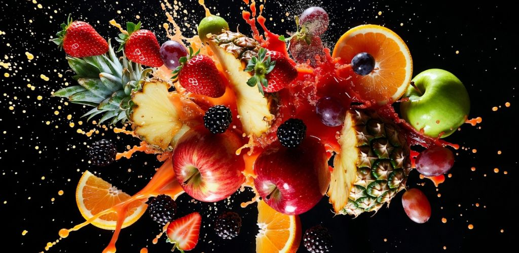 AI Fruit Splash Food Commercial Video Prompt