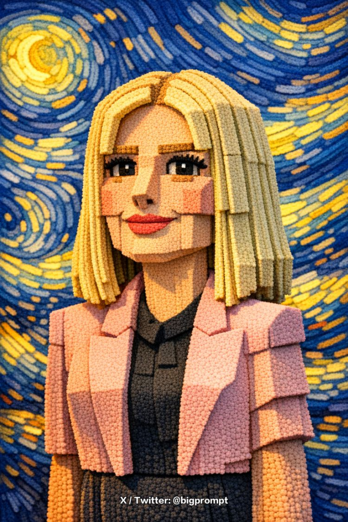 Voxel Portrait Prompt From a Reference Photo