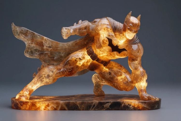 Fossilized Amber Sculpture Prompt for 3D Visualization