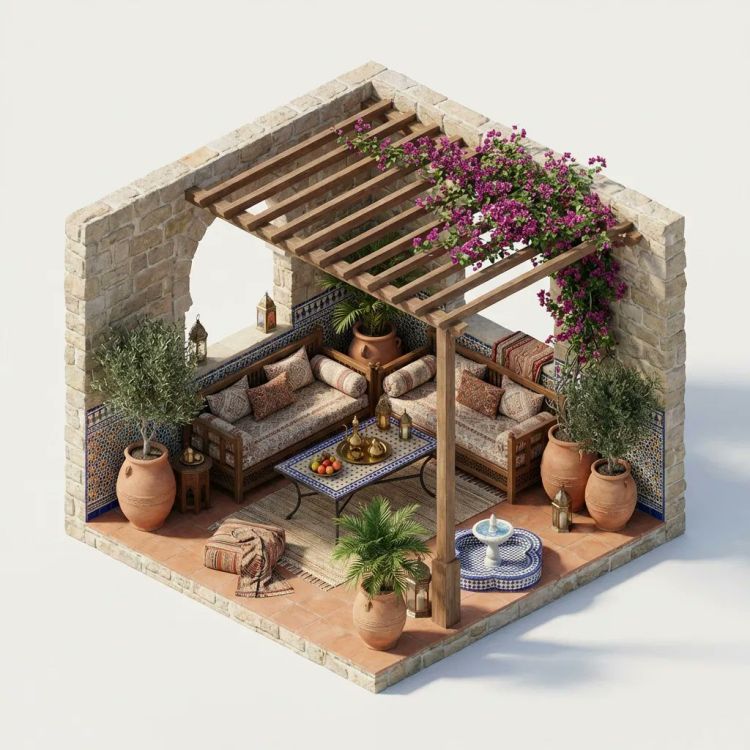 Isometric Interior Diorama Prompt for Airbnb-Style Spaces