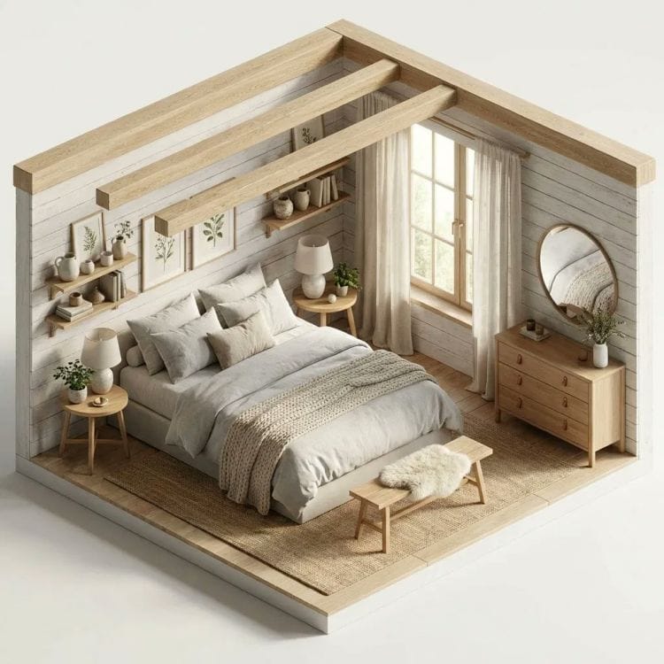 Isometric Interior Diorama Prompt for Airbnb-Style Spaces