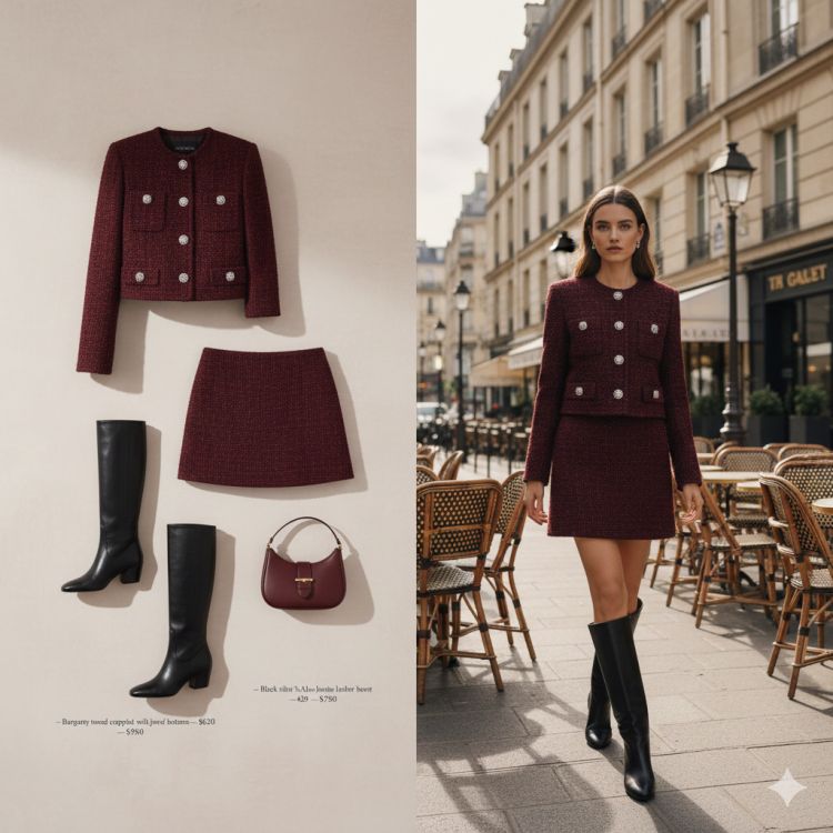 Split Fashion Editorial Prompt: Parisian Luxury Edition