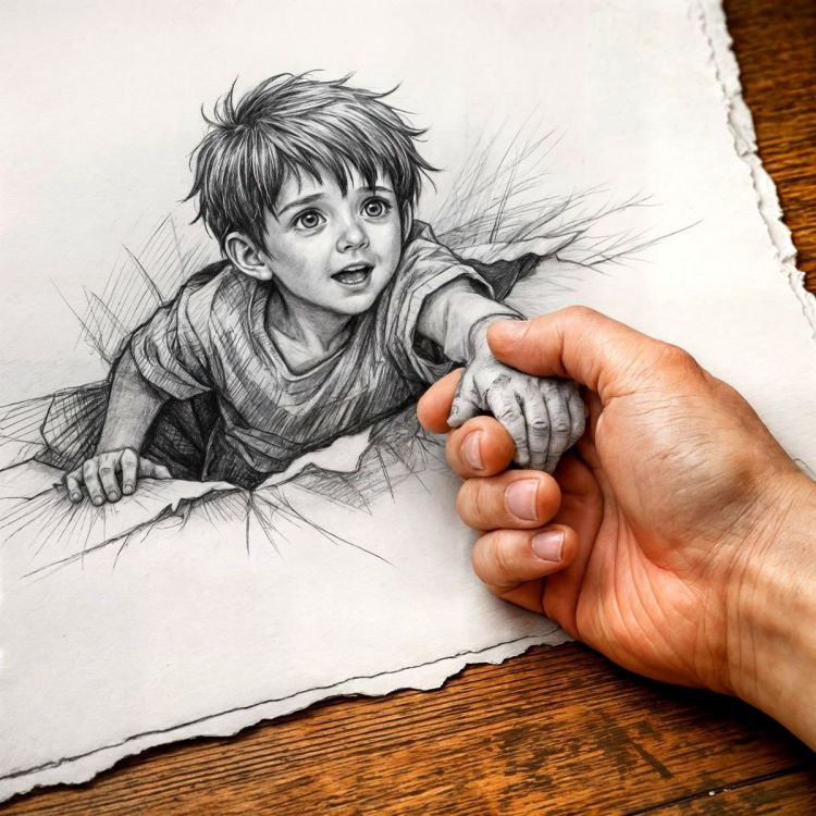 Photorealistic 3D Illusion Artwork Prompt (Breaking the Fourth Wall Effect)