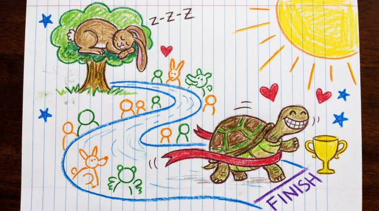 Kid-Style Crayon Drawing Prompt: Hand-Drawn Notebook Paper Artwork