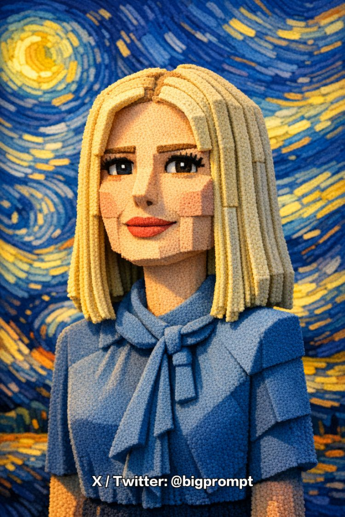Voxel Portrait Prompt From a Reference Photo