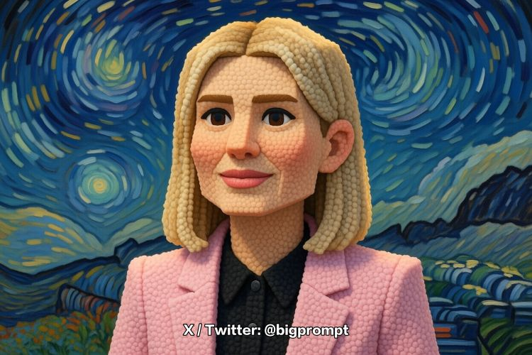 Voxel Portrait Prompt From a Reference Photo