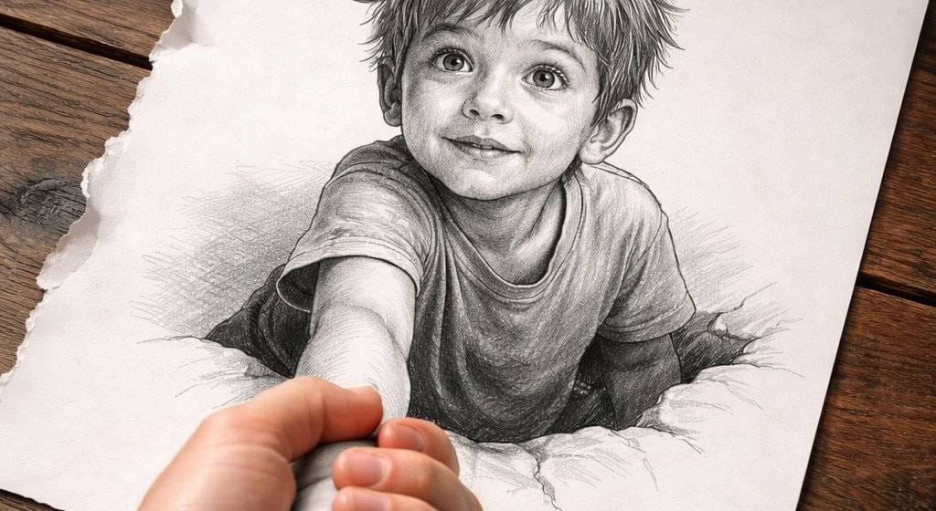 Photorealistic 3D Illusion Artwork Prompt (Breaking the Fourth Wall Effect)