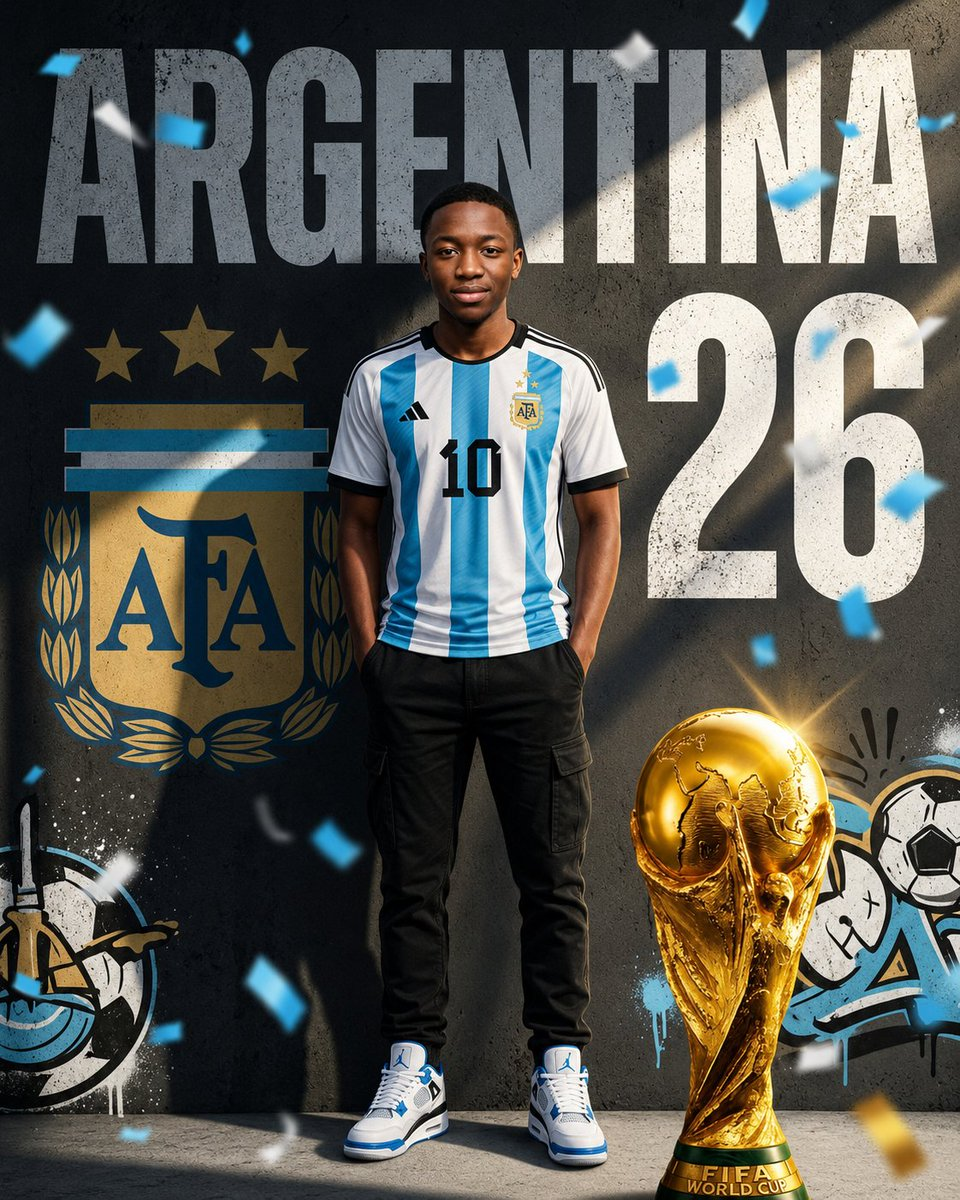 Argentina Football Celebration Poster Prompt