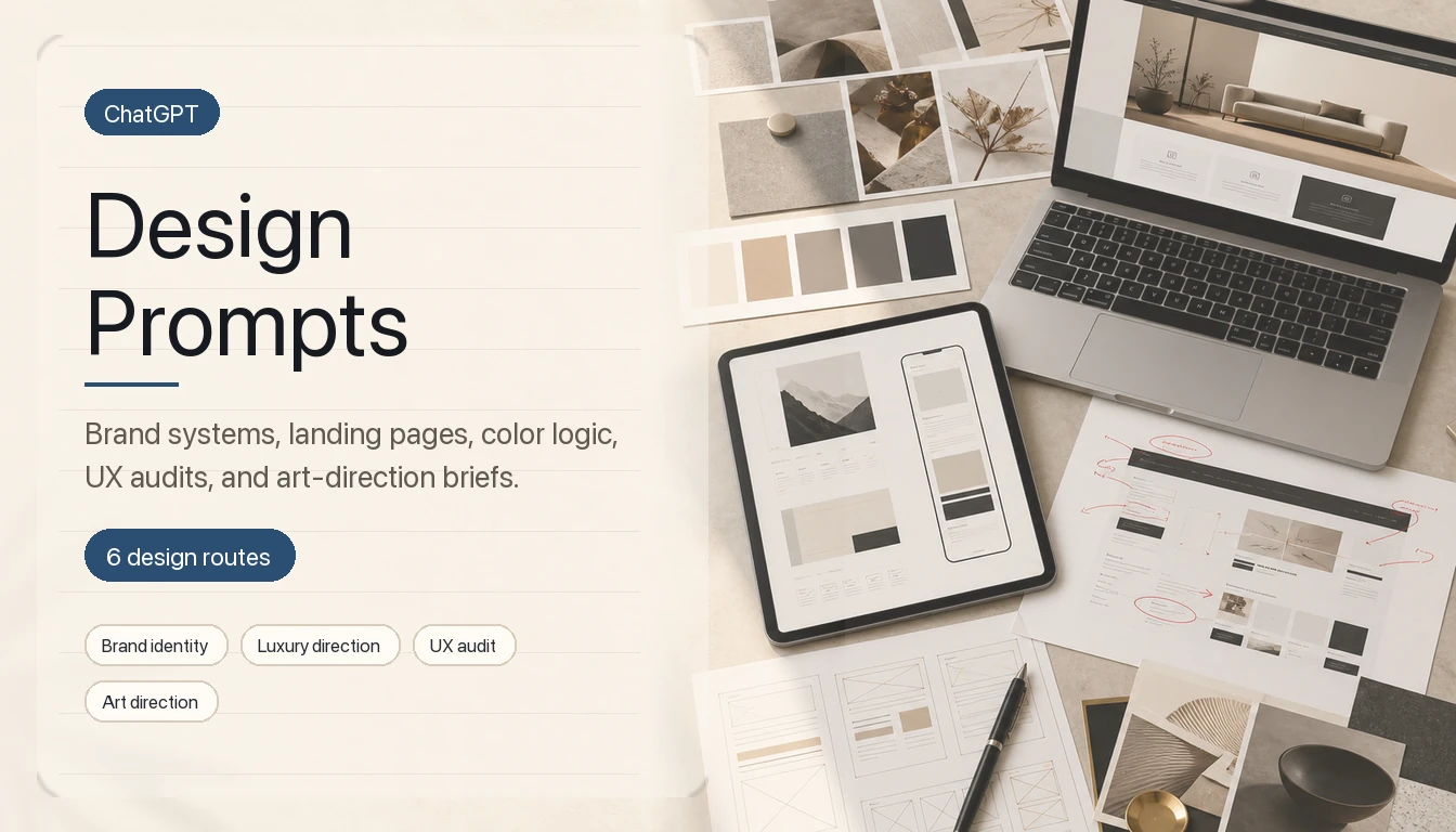 ChatGPT Design Prompts That Clarify Brand Systems and UX Work