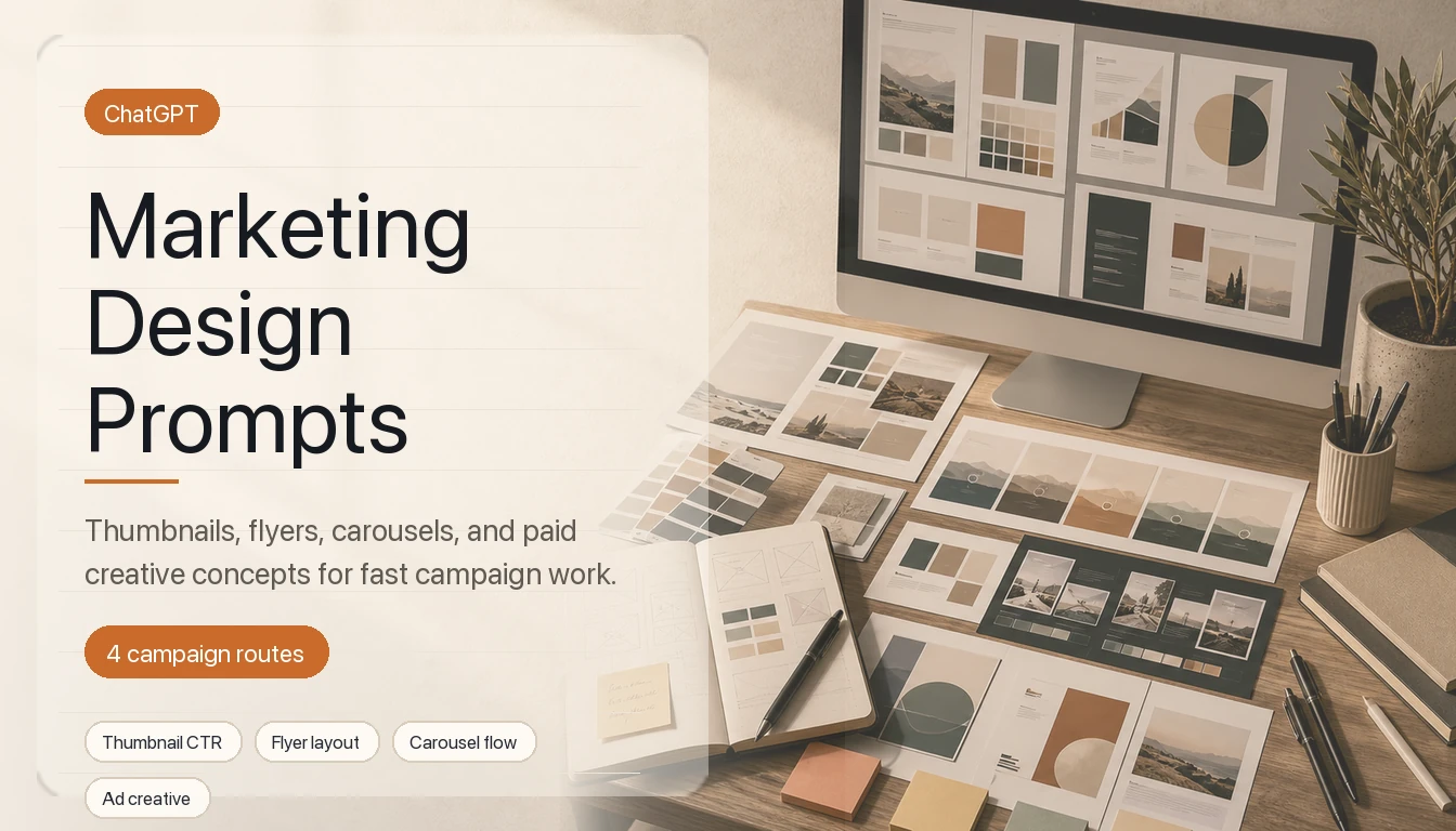 ChatGPT Marketing Design Prompts That Sharpen Fast Campaign Assets