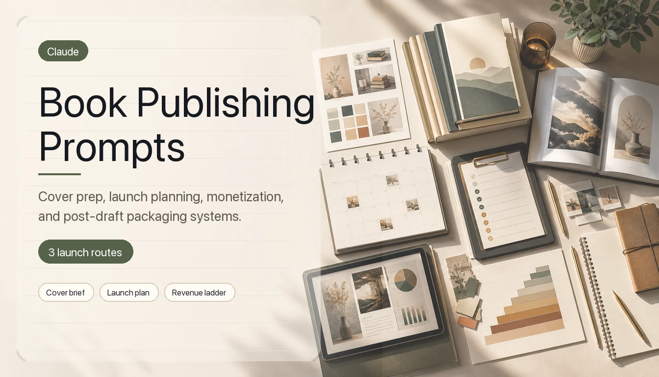 Claude Book Publishing Prompts That Shape Cover, Launch, and Revenue Plans