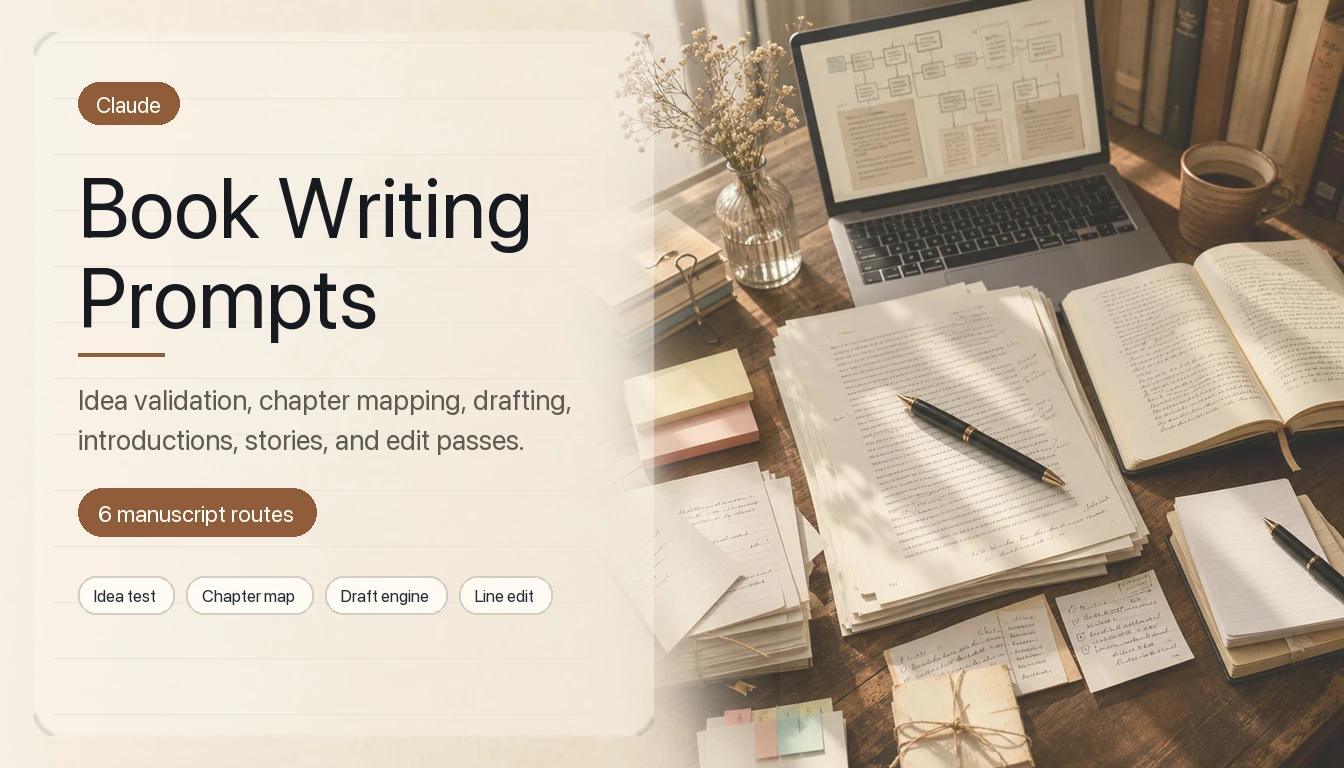 Claude Book Writing Prompts That Carry a Nonfiction Draft from Idea to Edit