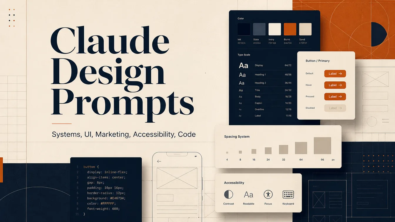 Claude Design Prompts for Systems, UI, and Marketing Assets