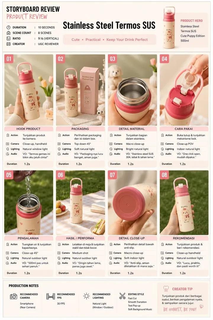 Thermos Bottle Video Prompt for a Product Review